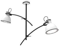 Deckenleuchte schwarz und weiß verstellbar 2x60W Zumba Candellux 32-72054