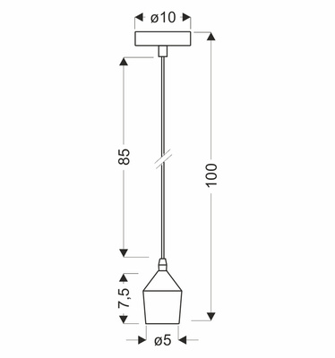 Sangle en métal doré E27 100cm 31-05519