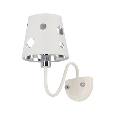 White wall lamp with holes Batley Ledea 50401112