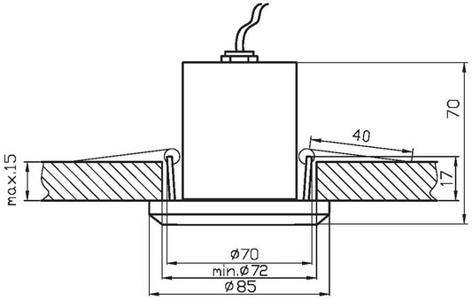 Plafonnier LED hermétique chromé IP65 SH-09 2216815
