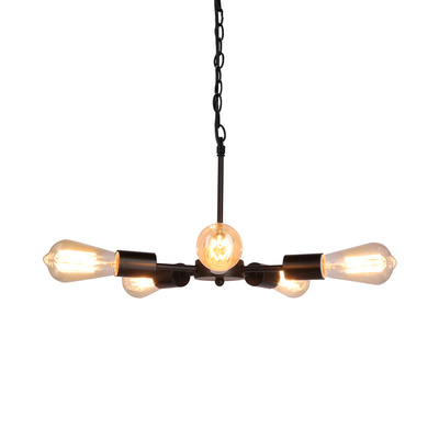 Suspension Sparta noire 5X60W E27 35-09388