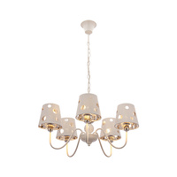 White chandelier hanging lamp 5xE14 Batley Ledea 50205110