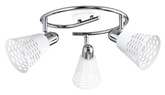 Plafonnier spirale chrome / blanc 3x40W E14 Discovery 98-62185