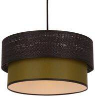 Lampa wisząca z abażurem Arezzo czarna oliwkowa do salonu i sypialni