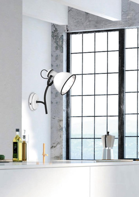 Applique murale réglable noire et blanche Zumba Candellux 91-72122