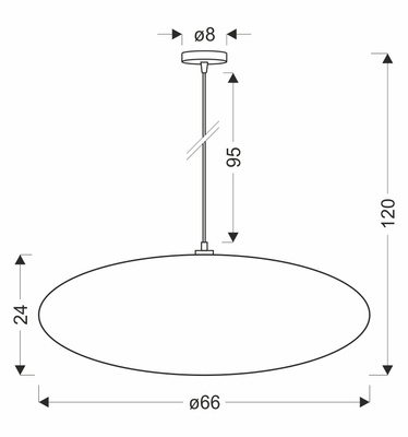 CAFÉE lampă suspendată 66cm albă 1x40W E27 abajur moka