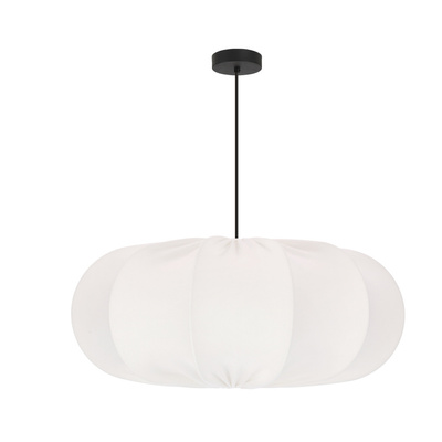 Pendant lamp CAFEE Scandinavian with cream latte shade 52 cm minimalist ceiling lighting in japandi style E27
