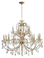 Crystal chandelier French gold 88cm 15xE14 AURORA 30-99801