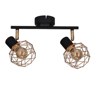 Ceiling lamp wall slat black copper shade Acrobat 92-22202