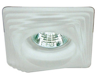 Plafonnier carré en verre blanc SS-01 2240201