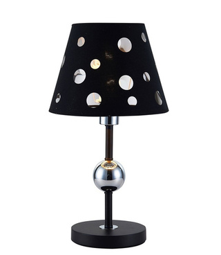 Schwarze Tischlampe mit Löchern Batley Ledea 50501107
