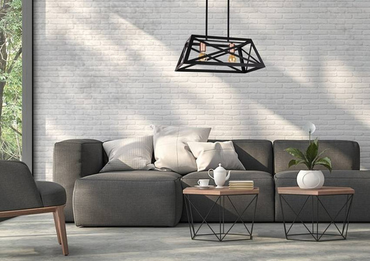 Hanging lamp black metal 2x40W E27 Origami 32-78711