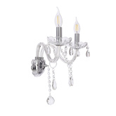 Double gold wall sconce with crystals Maria Teresa Candellux 22-94592
