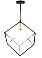Hanging lamp black and gold 20cm Weert Ledea 50101046