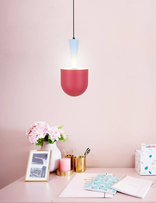 Hanging lamp red/blue E27 Visby Ledea 50101164