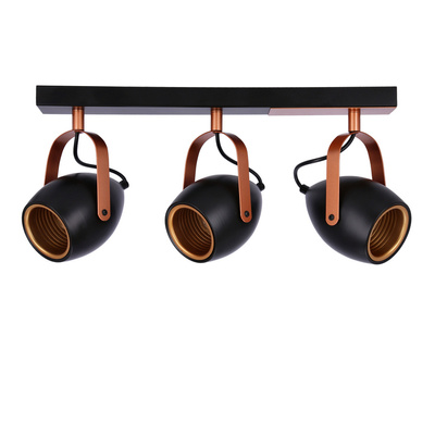 Lampa czarno-miedziana regulowana spot E14 3x40W Anica 93-82589