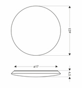 Plafon LED biały 12W 4000K Mega 12-75048
