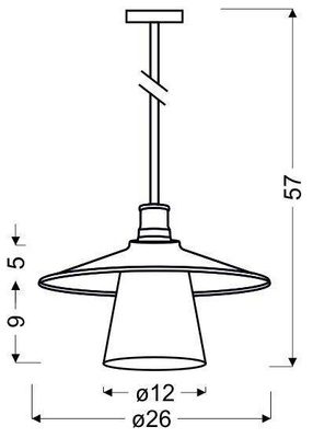 Deckenhängelampe schwarz mattweißer Lampenschirm Loft Candellux 31-43108