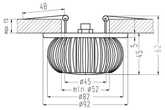 Plafonnier en aluminium blanc LED 3W 230V SA-09 Candellux 2255125