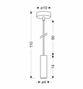 Lampa wisząca złota metalowa 142mm Dallas Ledea 50101034