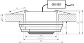 Plafonnier LED 3W verre carré SS-32 Candellux 2228808