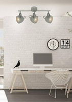 Applique bande 3X50W GU10 gris béton PENT 93-68064