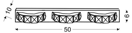 LED-Wandleuchte SHIPI 23-45324 KRISTALLE 50cm