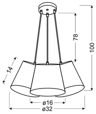Plafonnier suspendu candellux river 33-62932 e27