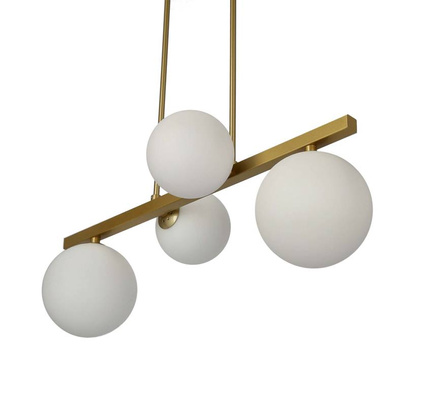 Plafonnier suspendu laiton 4xG9 Kama 34-73426