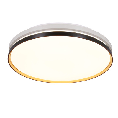 Montana ceiling lamp black+white+gold plafond 24w led 40 cm white shade