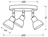 Roy 98-67678 white LED plafond ceiling lamp 3X5W