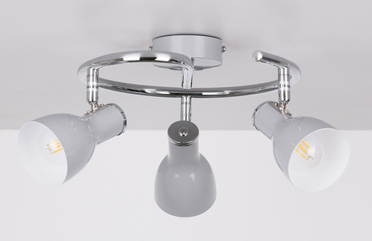 Candellux 98-66633 spiral ceiling lamp E14 grey