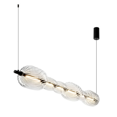 Lampa wisząca Playa szklana nad stół pozioma transparentna LED 17W 3000K