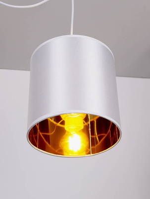 Lampe suspendue abat-jour tissé blanc Atlanta 31-00637