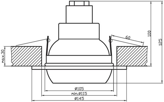 Oprawa stropowa ruchoma złoto patyna R80 100W OZR-07 Candellux 2273440