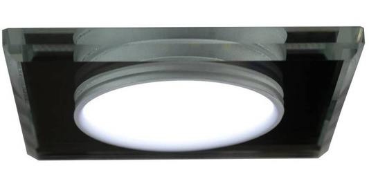 Plafonnier LED carré chrome/blanc SSP-22 2263885