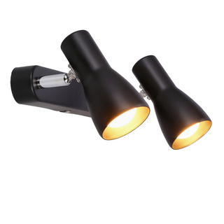 Ceiling wall lamp black strip 2x40W Picardo 92-50717