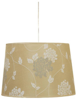 Lampa wisząca Karen z abażurem biała pojedyncza do salonu E27