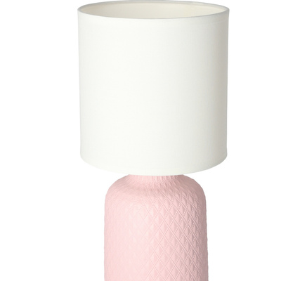 Lampa de masa noptiera roz ceramica Iner Candellux 41-79855