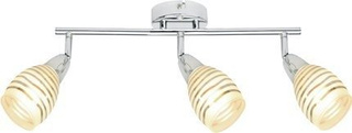 Lampa sufitowa Jubilat listwa ze szklanymi kloszami regulowana 3-punktowa do sypialni