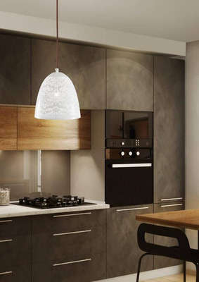 Hanging ceiling lamp 1X60W E27 openwork white BENE 31-70340