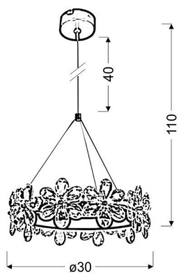 Candelabru cu cristale LED 14W 30cm Arvin 31-69702