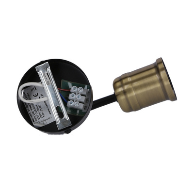 Wandleuchte schwarz + patinierter Metallrahmen Goldie 21-56160-Z