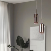 Fiuggi Ledea 50133214 LED-Hängelampe aus silbernem Glas 6W