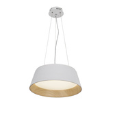 Lampa suspendata din lemn alb umbria cu abajur alb 31-24176