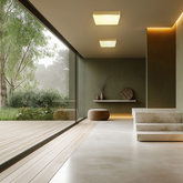 LED ceiling light QUATTRO gold square with glass shade elegant ceiling lamp for hallway and bathroom