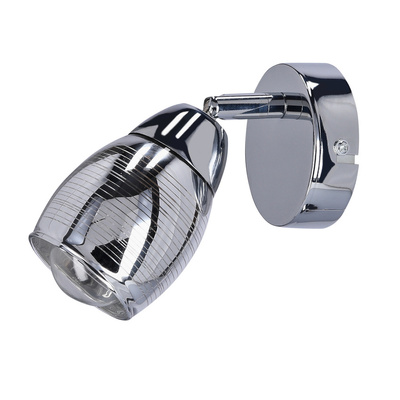Virginia lamp chrome applique murale 1x10w e14 abat-jour miroir 91-14009