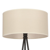 SHANTI lampa podłogowa czarny 1x40W E27 abażur beżowy 51-38760