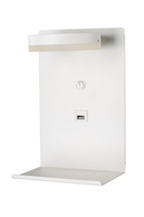 Weiße LED-Wandleuchte mit Telefonablage und USB-Ladegerät Compact Candellux 21-76052