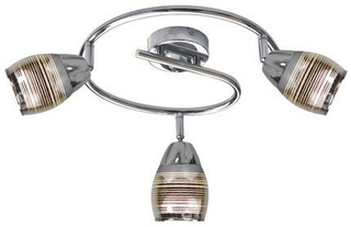 Lampa sufitowa Milton reflektor ze szklanymi kloszami regulowana 3-punktowa do kuchni